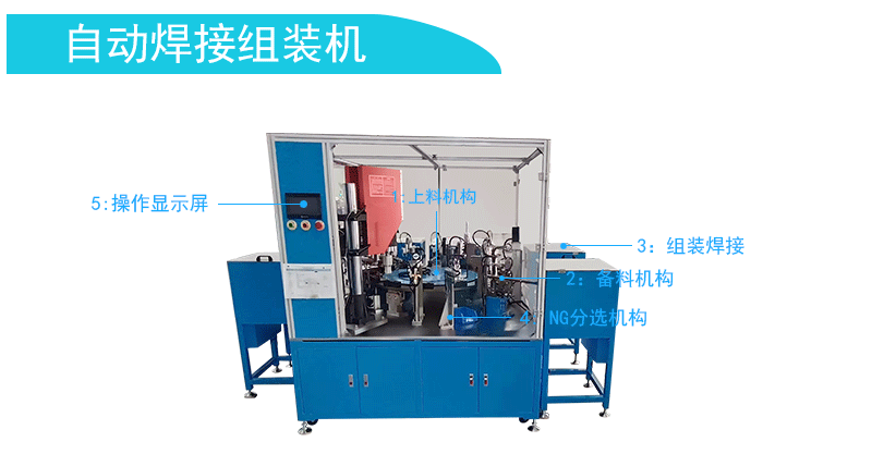 　　自动焊接组装机将上料、焊接、组装、扣上橡胶环等十二道工序进行全自动工作，显示屏操作简易解放双手，高效节约时间成本，机器采用超声波焊接功能，智能检测遗漏产品和不良产品的分选。机器主要配件选用知名品牌，机器安全耐用，运行稳定可靠。  　　产品详细:  　　型号:GST-YYG201A  　　电压:220VAC  　　功率:2000W  　　产能:600/H  　　尺寸:280*250*220CM  　　重量:1000KG  　　配件:信捷  　　电压频率:50Hz±2%  　　PLC:三凌  　　显示器：威伦通  　　变频器:汇川  　　振盘：创优  　　CCD视觉:基恩